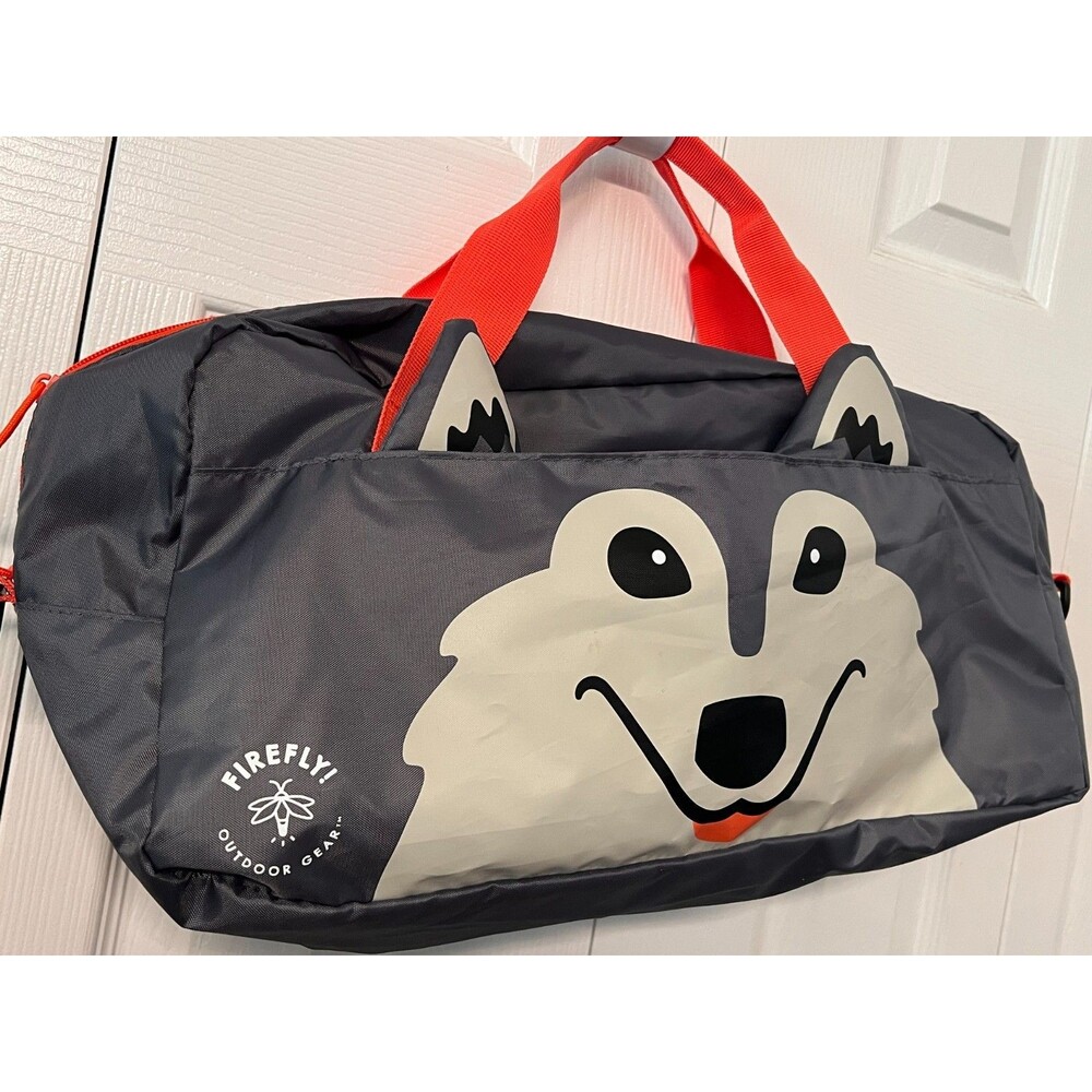 Firefly Outdoor Gear Kids Duffle Overnight Bag Aspen the Wolf Camping Sleepover - Picture 2 of 7